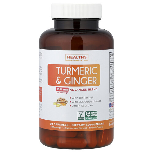 Healths Harmony Turmeric & Ginger, 90 Capsules