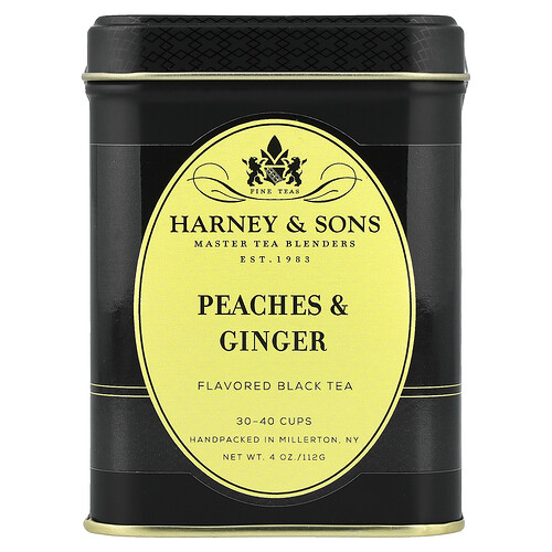 Harney & Sons, Black Tea, Schwarztee, Pfirsiche und Ingwer, 112 g (4 oz.)