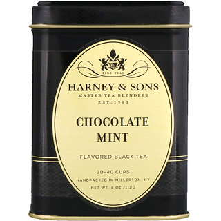 Harney & Sons, الشوكولاتبالنعناع بطعم الشاي الأسود، 4 أونصات