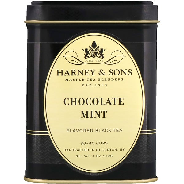 Harney & Sons, Thé noir goût chocolat à la menthe, 113 g.