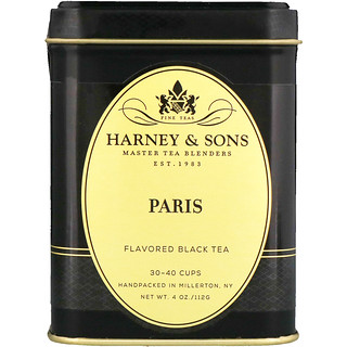 Harney & Sons, Té Negro, Sabor París, 4 oz