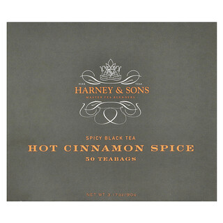 Harney & Sons, Té negro especiado, Canela especiada, 50 bolsitas de té, 90 g (3,17 oz)