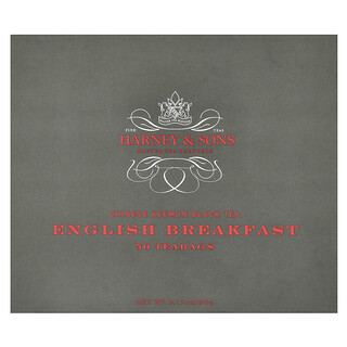 Harney & Sons, 祁门红茶，英式早餐茶，50 茶包，3.17 盎司（90 克）
