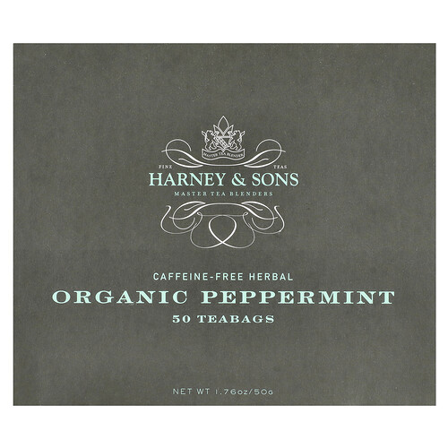 Harney & Sons, Herbal Tea, Bio-Pfefferminze, koffeinfrei, 50 Teebeutel, 50 g (1,76 oz.)