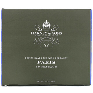 Harney & Sons, 含佛手柑的果味紅茶，巴黎，50 茶包，3.17 盎司（90 克）