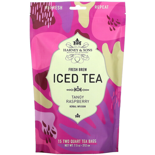 Fresh Brew Iced Tea, Tangy Raspberry Herbal Infusion, 7.5 oz (212 g)