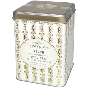 Отзывы о Харни энд сонс, Peach Iced Tea, 6 — 2 Quart Tea Bags, 3 oz (.11 g)