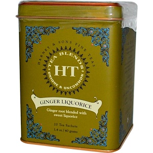 Harney & Sons, Чайные смеси, имбирь и лакрица, 20 чайных пакетиков, 1,4 унции (40 г)