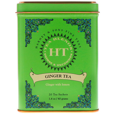 Harney & Sons Имбирный чай, 20 чайных пакетиков, 1,4 унции (40 г)
