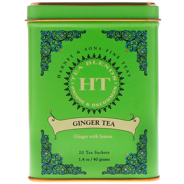 Harney & Sons, HT Tea Blend, Ginger Tea, 20 Tea Sachets, 1.4 oz (40 g