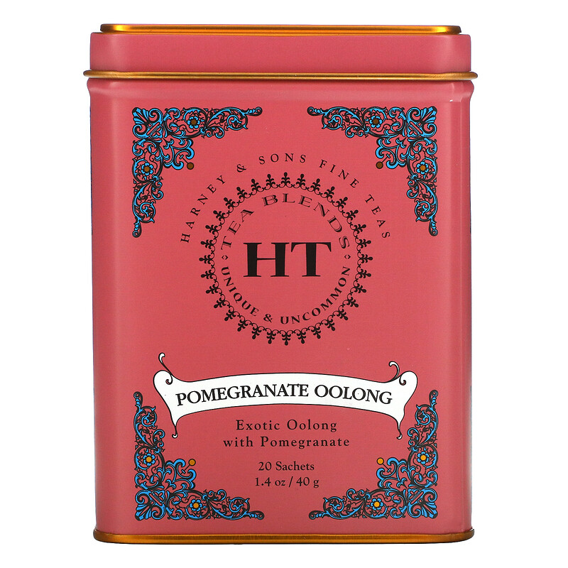 Harney & Sons, HT Tea Blend, Pomegranate Oolong, 20 Sachets, 1.4 oz (40 ...