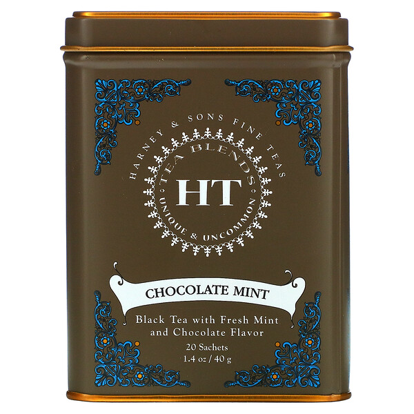 Harney & Sons‏, Chocolate Mint, 20 Tea Sachets, 1.4 oz (40 g)