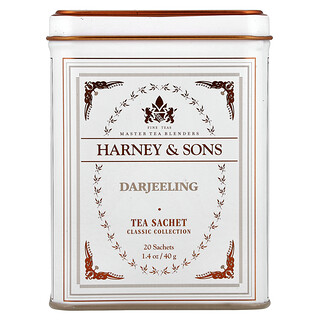 Harney & Sons, Ceaiuri fine, Darjeeling, 20 pliculețe de ceai, 40 g