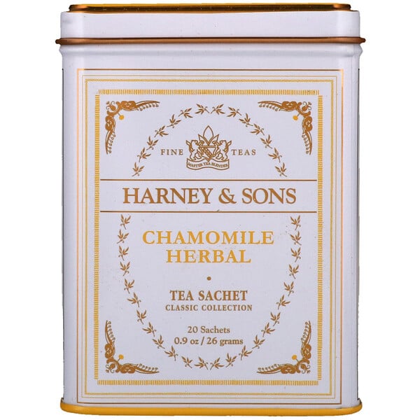 Harney & Sons, ファインティーズ、カモミールハーバル、ティーバッグ20袋、0.9 oz (26 g)
