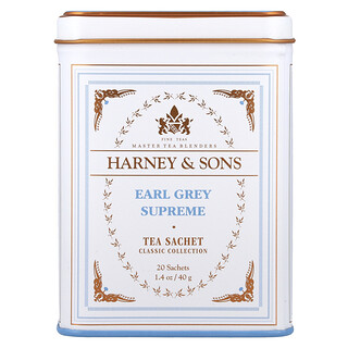 Harney & Sons, Colección clásica, Earl Grey supremo, 20 sobres, 40 g (1,4 oz)