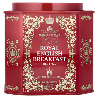 Harney & Sons, Royal English Breakfast, Black Tea, 30 Sachets, 2.11 oz (60 g)