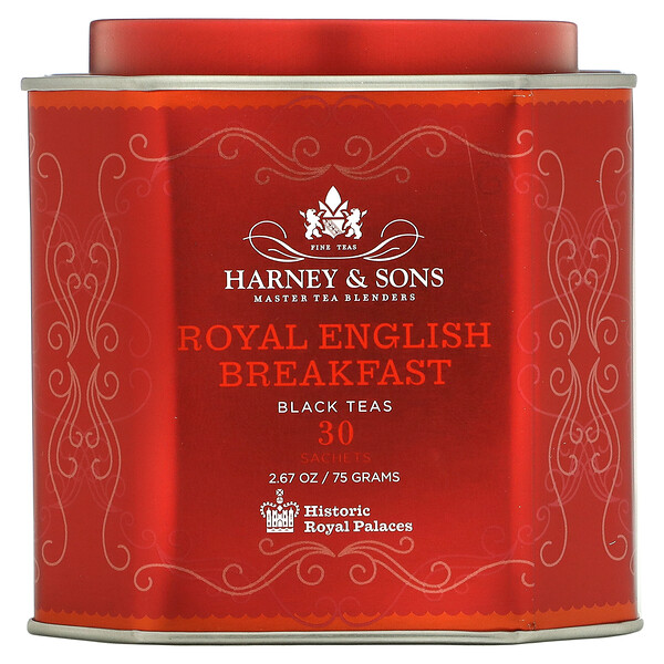 Harney & Sons‏, Royal English Breakfast, Black Teas, 30 Sachets, 2.67 oz (75 g) Each