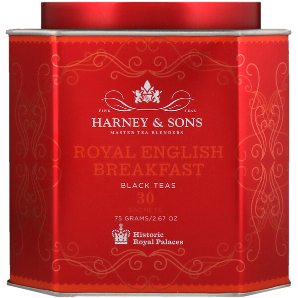 Harney & Sons‏, Royal English Breakfast, Black Teas, 30 Sachets, 2.67 oz (75 g) Each
