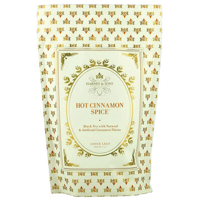 Harney & Sons, Té negro, Hot Cinnamon Spice™, Hojas sueltas, 1 lb