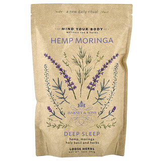 Harney & Sons, Hemp Moringa Lose Herbs, Hanf-Moringa-Kräuter, tiefer Schlaf, koffeinfrei, 283 g (10 oz.)
