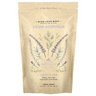 Harney & Sons, Cânhamo, Moringa, Ervas Soltas, Sono Profundo, Sem Cafeína, 283 g (10 oz)