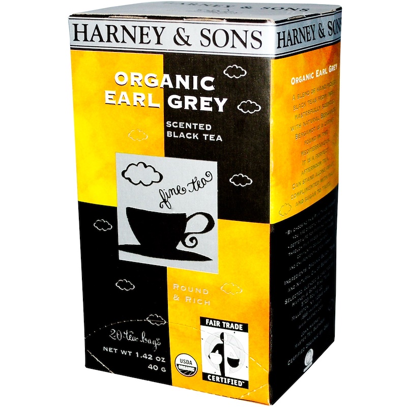 Harney And Sons Organic Earl Grey Scented Black Tea 20 Tea Bags 142 Oz 40 G Iherb