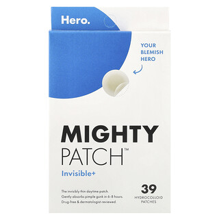 Hero Cosmetics, Mighty Patch™ Invisible+，39 片亲水胶体贴片
