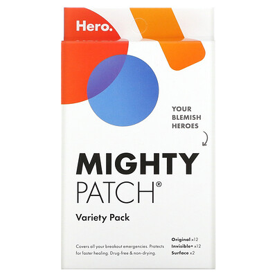 Hero Cosmetics Mighty Patch, патчи разных видов, 26шт.