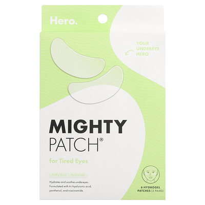 Hero Cosmetics Mighty Patch For Tired Eyes 6 Hydrogel Patches