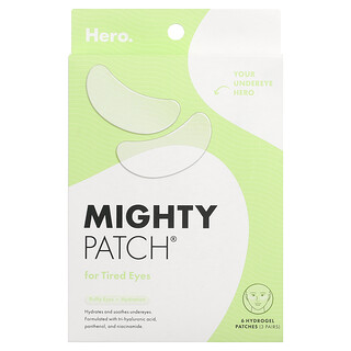 Hero Cosmetics, Mighty Patch®, Para la vista cansada, 6 parches de hidrogel