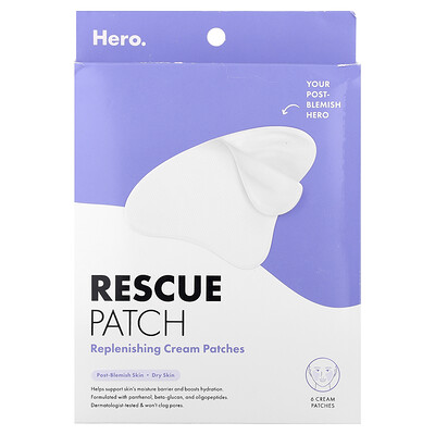 Hero Cosmetics, Rescue Patch, 6 Cream Patches