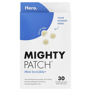 Hero Cosmetics, Mighty Patch™, Mini unsichtbar+, 30 Hydrokolloid-Minipflaster