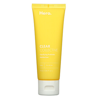 Hero Cosmetics, Clear Collective, очищающий увлажняющий крем с пребиотиками, 70 мл (2,36 жидк. унции)