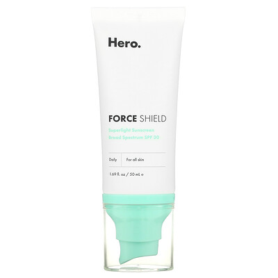 Hero Cosmetics Force Shield сверхлегкое солнцезащитное средство SPF 30 50 мл (1 69 жидк. Унции)