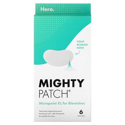 

Hero Cosmetics, Mighty Patch, Micropoint XL For Blemishes, 6 Patches