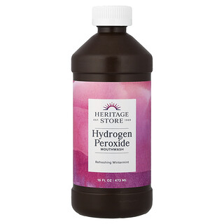 Heritage Store, Pencuci Mulut Hidrogen Peroksida, Wintermint Menyegarkan, 16 fl oz (473 ml)