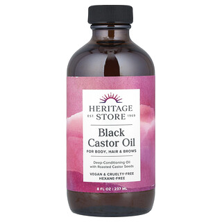 Heritage Store, Black Castor Oil, 8 fl oz (237 ml)