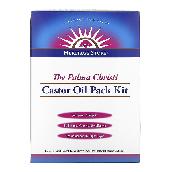 Heritage Store, The Palma Christi Castor Oil Pack Kit, 4 Piece Kit