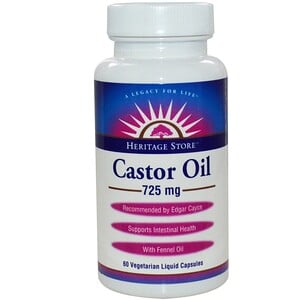 Хэритадж Продактс, Castor Oil, 725 mg, 60 Veggie Liquid Caps отзывы покупателей