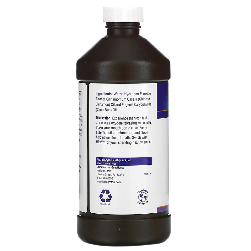 Heritage Store, HPM, Hydrogen Peroxide Mouthwash, Cinnamon Stick, 16 fl