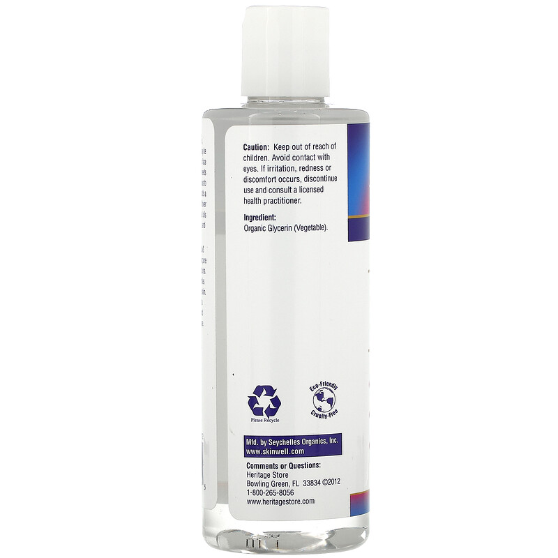 Heritage Store, Vegetable Glycerin, Natural OilFree Moisturizer, 8 fl