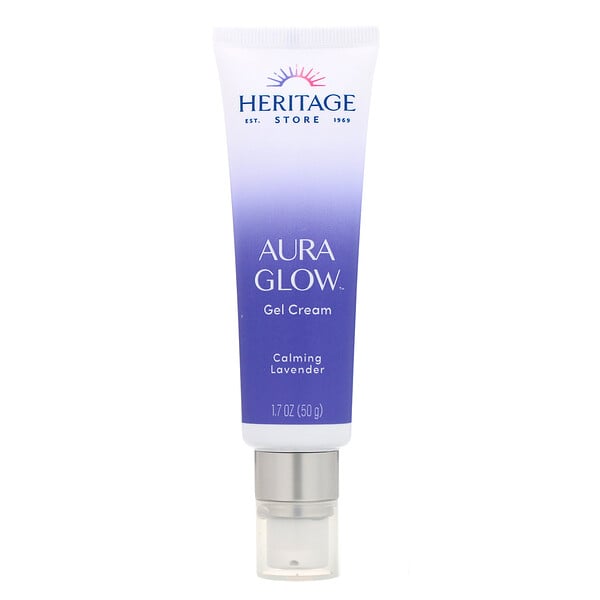 Heritage Store‏, Aura Glow Gel Cream, Calming Lavender, 1.7 oz (50 g)