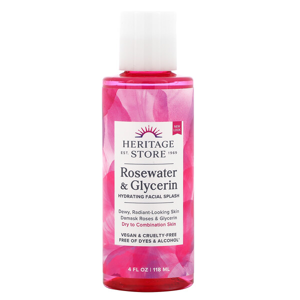 Heritage Store‏, Rosewater & Glycerin, 4 fl oz (118 ml)
