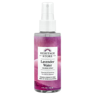 Heritage Store, Lavender Water Calming Spray, 4 fl oz (118 ml)