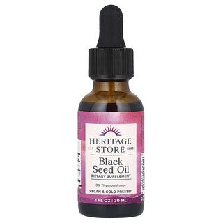 Heritage Store, Aceite de semilla de comino negro, 1300 mg, 30 ml (1 oz. líq.)