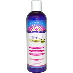 Хэритадж Продактс, Olive Oil Conditioner, Unscented, 12 fl oz (360 ml) отзывы покупателей