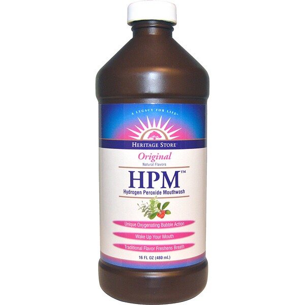 Heritage Store, HPM, Wasserstoffperoxid Mundspülung, Original, 16 fl oz (480 ml)