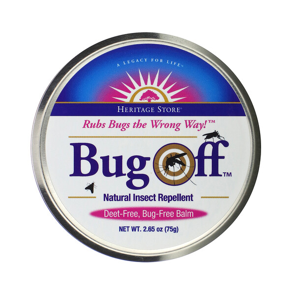 Heritage Store‏, Bug Off, Natural Insect Repellent, 2.65 oz (75 g)