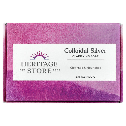 Heritage Store, Colloidal Silver Clarifying Bar Soap, klärende Seife mit kolloidalem Silber, 100 g (3,5 oz.)