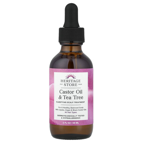 Heritage Store, Castor Oil & Tea Tree, Rizinusöl und Teebaum, für alle Haartypen, 59 ml (2 fl. oz.)